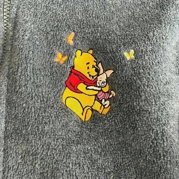 [M]Vintage Disneyland  Resort Blue Sherpa Fleece Full Zip Jacket - Picture 2 of 9